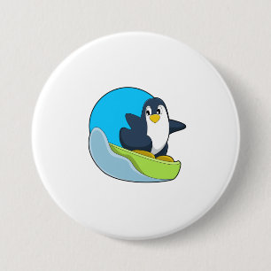 Sonowboard.PNGでスノーボーダーとしてペンギン 缶バッジ