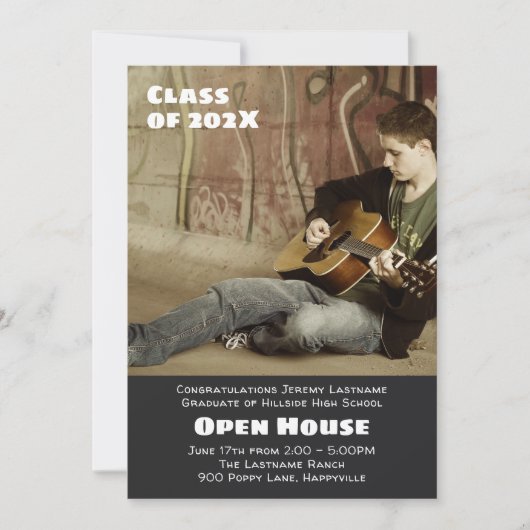 Sons卒業写真アナウンスオープンハウス 招待状 (正面)