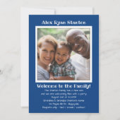 Son's Adoption Photoパーティの招待状テンプレート 招待状 (正面)