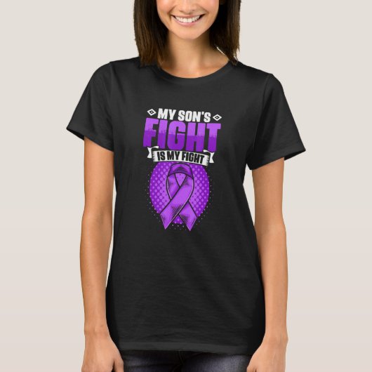 Son's Fight Is My Fight Epilepsy Survivor Epilepsy Tシャツ (正面)