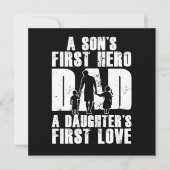 Sons First Hero Dad Daughters First Love Papa Dad  招待状 (正面)