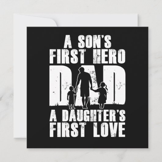 Sons First Hero Dad Daughters First Love Papa Dad  招待状 (正面)