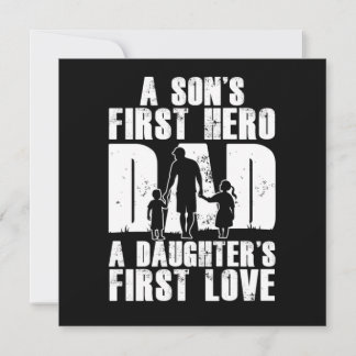 Sons First Hero Dad Daughters First Love Papa Dad  招待状
