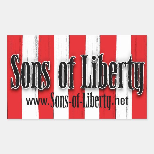 Sons of Liberty FLAGステッカー 長方形シール (正面)