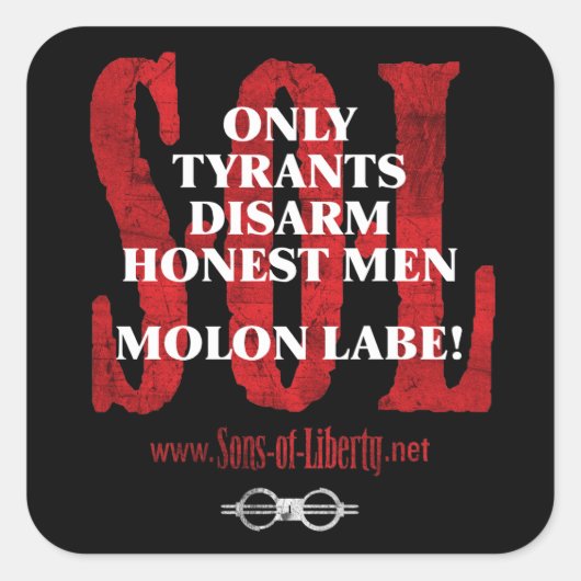 Sons of Liberty MORON LABEスタンプ スクエアシール (正面)