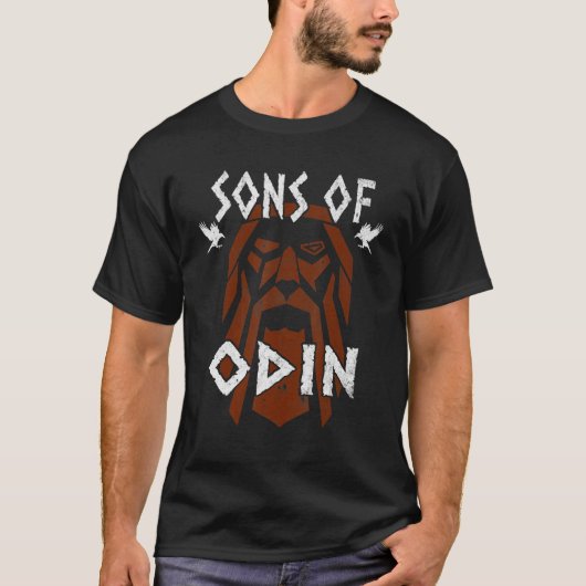 Sons of Odin Vikings Valhalla Viking Tシャツ (正面)