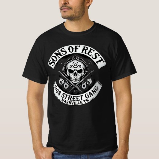 SONS OF REST 🔪 Nashville TN C. 1908通り集団 Tシャツ (正面)