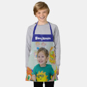 Sons Photo Boys Blue エプロン (着用した状態)