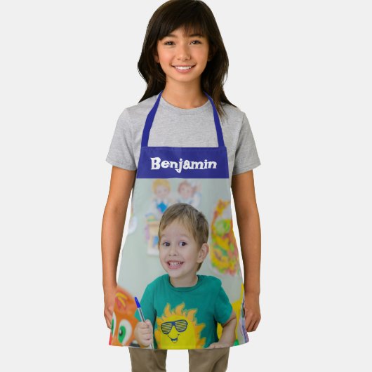 Sons Photo Boys Blue エプロン (インサイチュ)