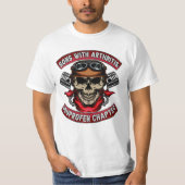 Sons With Arthritis Ibuprofen Chapter Funny Biker Tシャツ (正面)