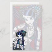 "Sonya"の種族の融合のベリーダンサーの文房具 便箋 (正面/裏面)