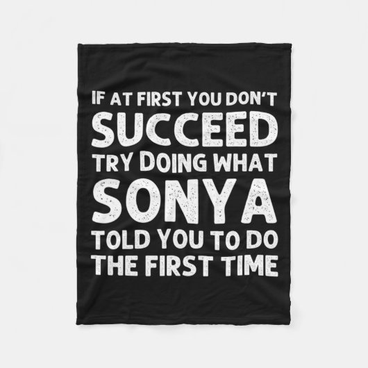 Sonya Name D Birthday Funny Christmas J  フリースブランケット (正面)