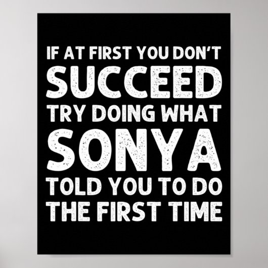 Sonya Name D Birthday Funny Christmas J  ポスター (正面)