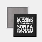 Sonya Name D Birthday Funny Christmas J  マグネット (正面/裏面)