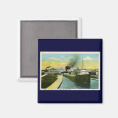 Soo Locksの下からの一般的なビュー、Soo、MI マグネット (正面/裏面)