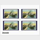 Soo Locksの下からの一般的なビュー、Soo、MI 長方形シール (シート)