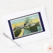 Soo Locksの下からの一般的なビュー、Soo、MI 長方形シール (封筒)