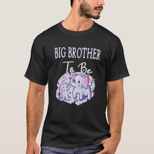 Soon Big Brother To Be Elephants Baby Shower Gende Tシャツ (正面)