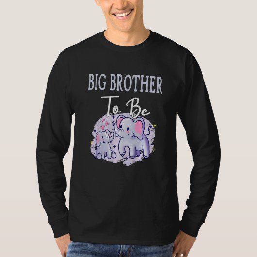 Soon Big Brother To Be Elephants Baby Shower Gende Tシャツ (正面)