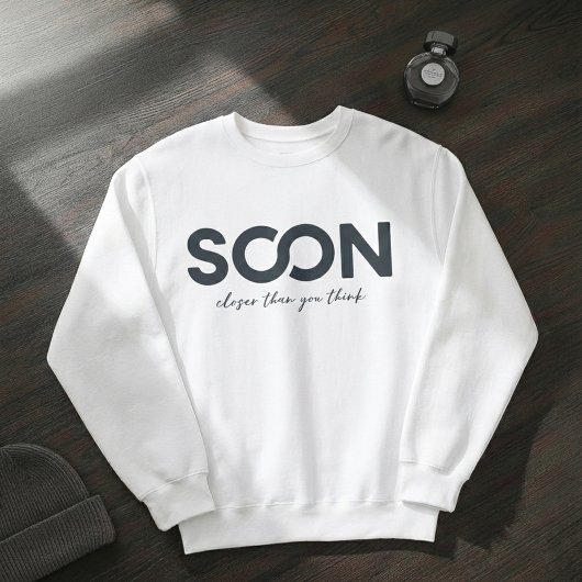 SOON Minimal Statement Hoodie – クリーン ホワイト スウェットシャツ