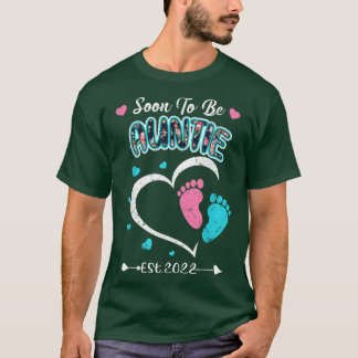 Soon To Be Auntie 2022 New Baby Reveal Funny Annou Tシャツ