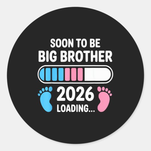 Soon To Be Big Brother 2026 New First Time Brother ラウンドシール (正面)