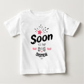Soon to be big sister ベビーTシャツ (正面)