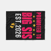 Soon To Be Big Sister 2026 Funny Promoted To Big S フリースブランケット (正面(横))