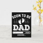 Soon To Be Dad 2026 Loading Baby Announcement For  カード (黄色い花)