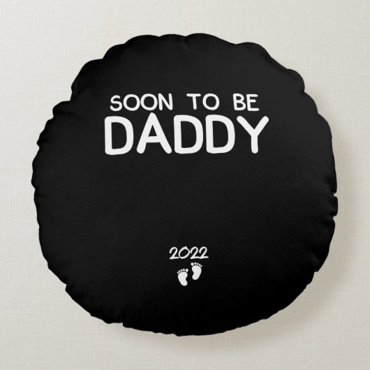 Soon To Be Daddy 2022 Father's Day First Time ラウンドクッション (正面)