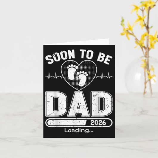 Soon To Be Daddy 2026 First Time Dad Promoted  カード (黄色い花)