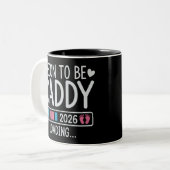 Soon to Be Daddy 2026 Loading Pregnancy Announce ツートーンマグカップ (正面左)
