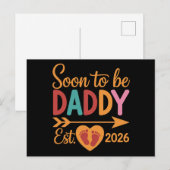 Soon to Be Daddy 2026 Loading Pregnancy Announce 案内ポストカード (正面/裏面)
