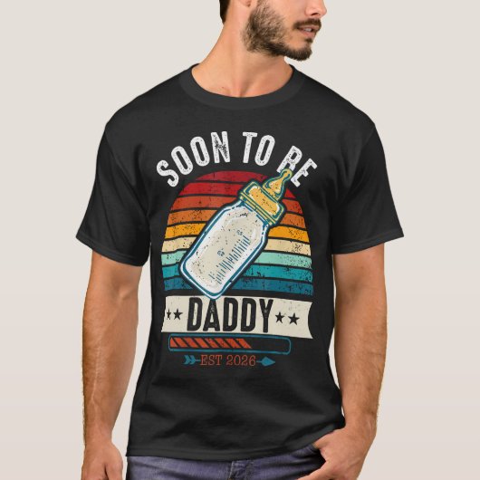 Soon To Be Daddy 2026 Loading Promoted To Father E Tシャツ (正面)