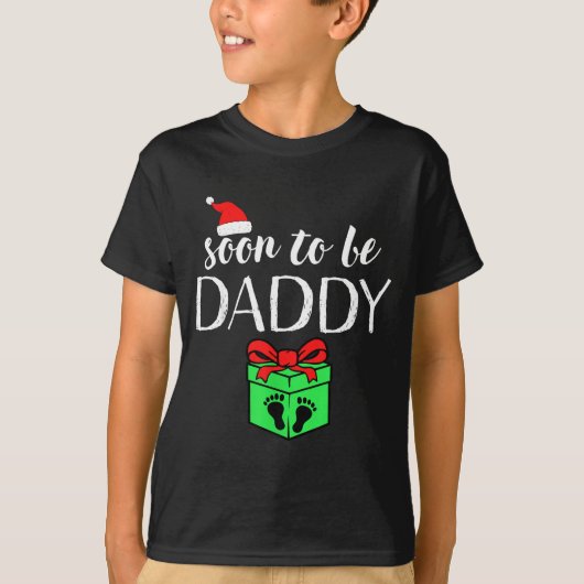 Soon To Be Daddy Christmas Funny Pregnancy Announc Tシャツ (正面)