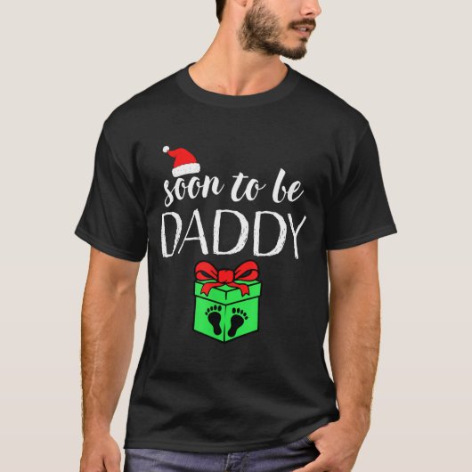 Soon To Be Daddy Christmas Funny Pregnancy Announc Tシャツ (正面)