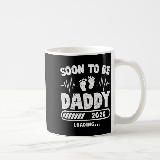 Soon To Be Daddy Est. 2026 New Dad Fathers Day Fir コーヒーマグカップ (右)