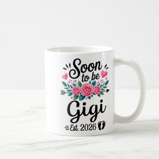 Soon To Be Gigi 2026 Announcement Promoted To Gigi コーヒーマグカップ (右)