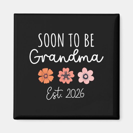 Soon To Be Grandma 2026 Pregnancy Announcement Gra マグネット (正面)