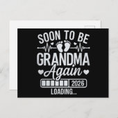 Soon to Be Grandma Again 2026 Loading Pregnancy 案内ポストカード (正面/裏面)