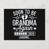 Soon to Be Grandma Again 2026 Loading Pregnancy 案内ポストカード (正面)
