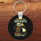 Soon To Be Grandpa Est 2025 Pregnancy Announcement キーホルダー (正面)