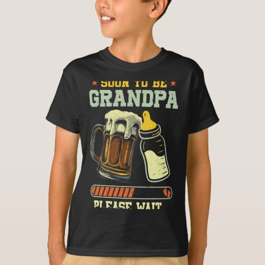 Soon To Be Grandpa Est 2025 Pregnancy Announcement Tシャツ (正面)