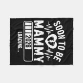 Soon To Be Mammy 26 Loading Pregnancy Announcement フリースブランケット (正面(横))