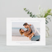 Soon To Be Married Engaged Merry Wedding Christmas 箔シーズンカード (立ち正面)