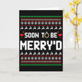 Soon To Be Merry'd Christmas Engaged Couple Matchi カード (黄色い花)