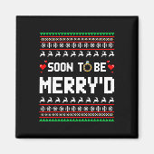 Soon To Be Merry'd Christmas Engaged Couple Matchi マグネット (正面)