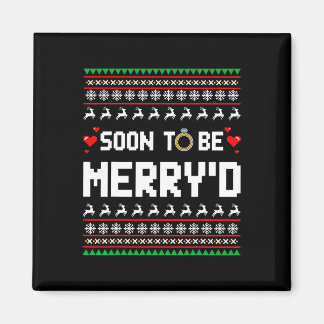 Soon To Be Merry'd Christmas Engaged Couple Matchi マグネット