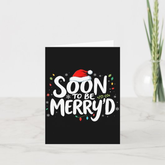 Soon To Be Merry'd Christmas Engaged Fiance Santa  カード (正面)