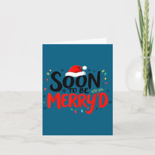 Soon To Be Merry'd Christmas Engaged Fiance Santa  カード (正面)